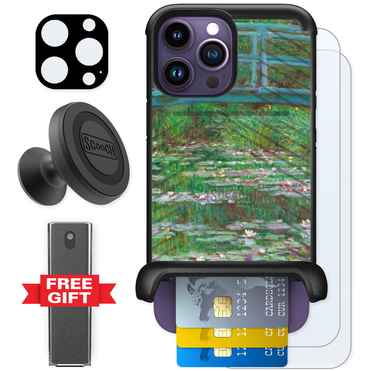Scooch Wingmate Japanese Footbridge for iPhone 14 Pro Max β Defender Bundle