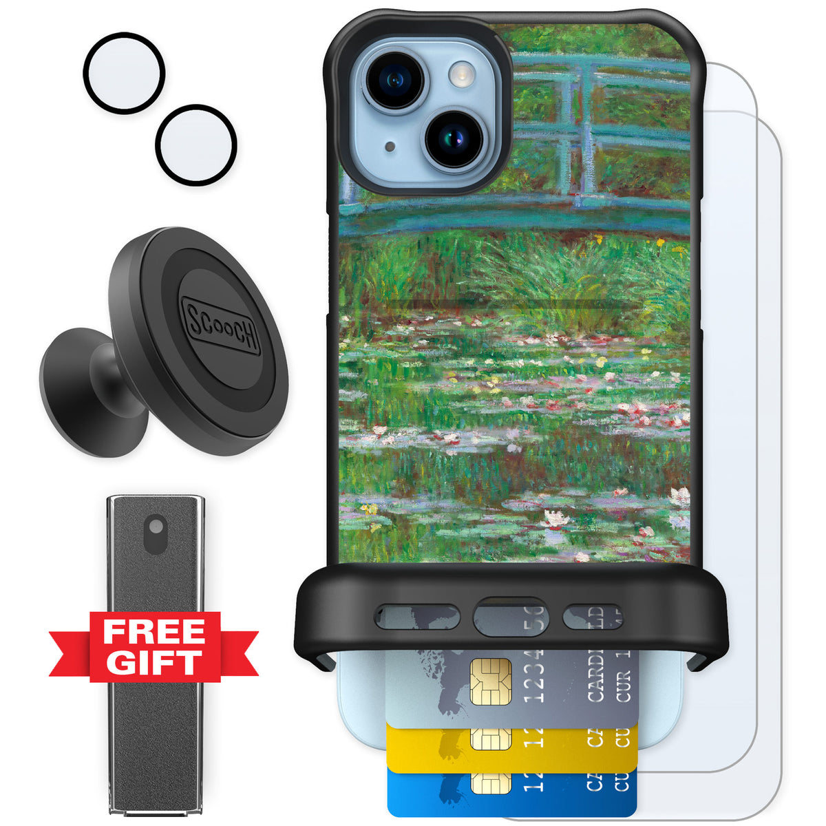 Scooch Wingmate Japanese Footbridge for iPhone 14 Plus β Defender Bundle