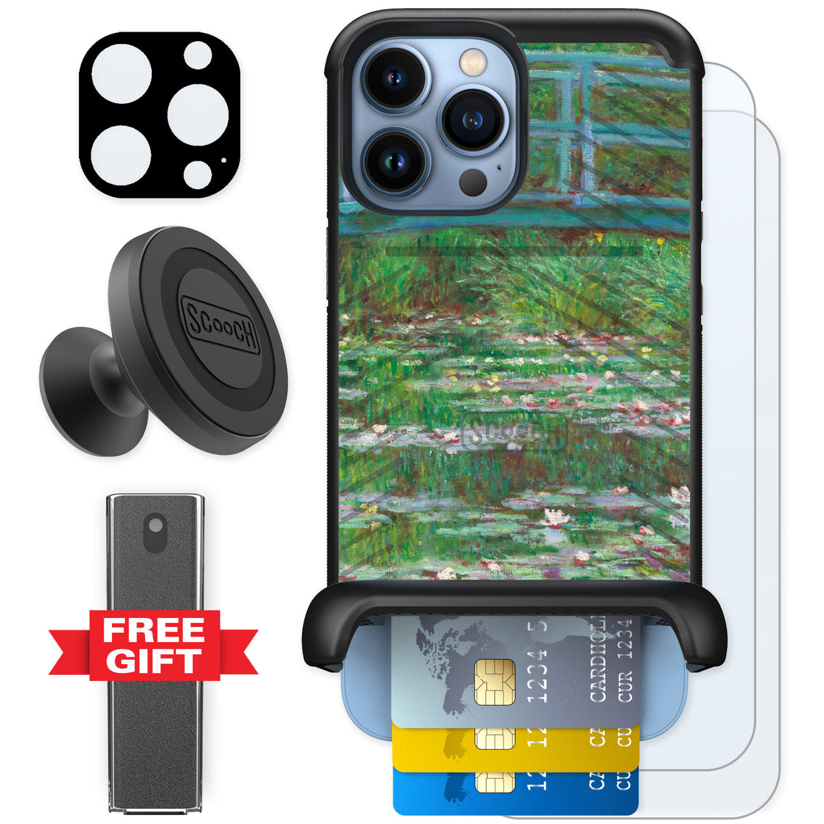 Scooch Wingmate Japanese Footbridge for iPhone 13 Pro Max β Defender Bundle