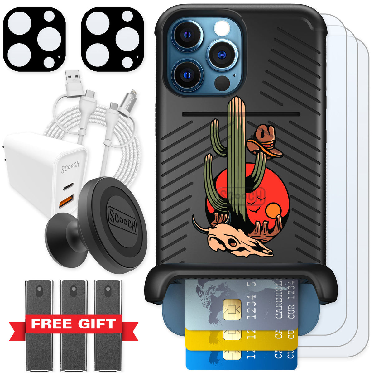 Scooch Wingmate Cactus Flash for iPhone 12 Pro Max — Ultimate Bundle