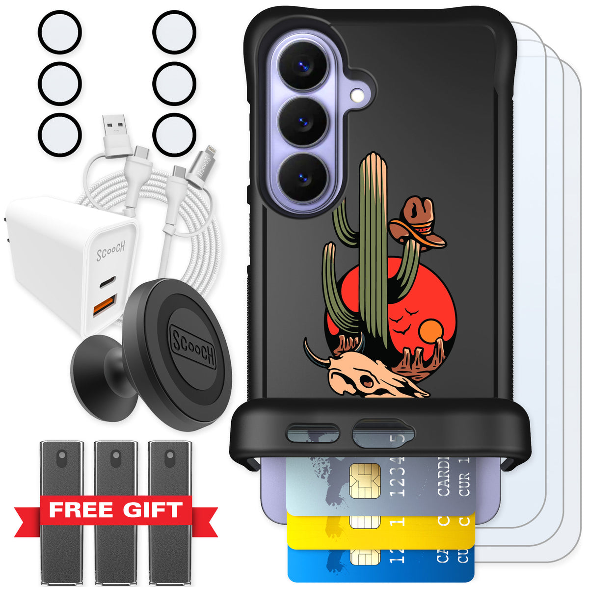 Scooch Wingmate Cactus Flash for Galaxy S26 — Ultimate Bundle