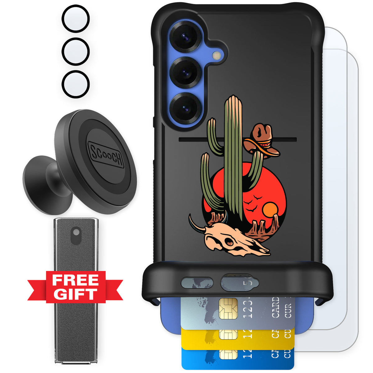 Scooch Wingmate Cactus Flash for Galaxy S25+ — Defender Bundle