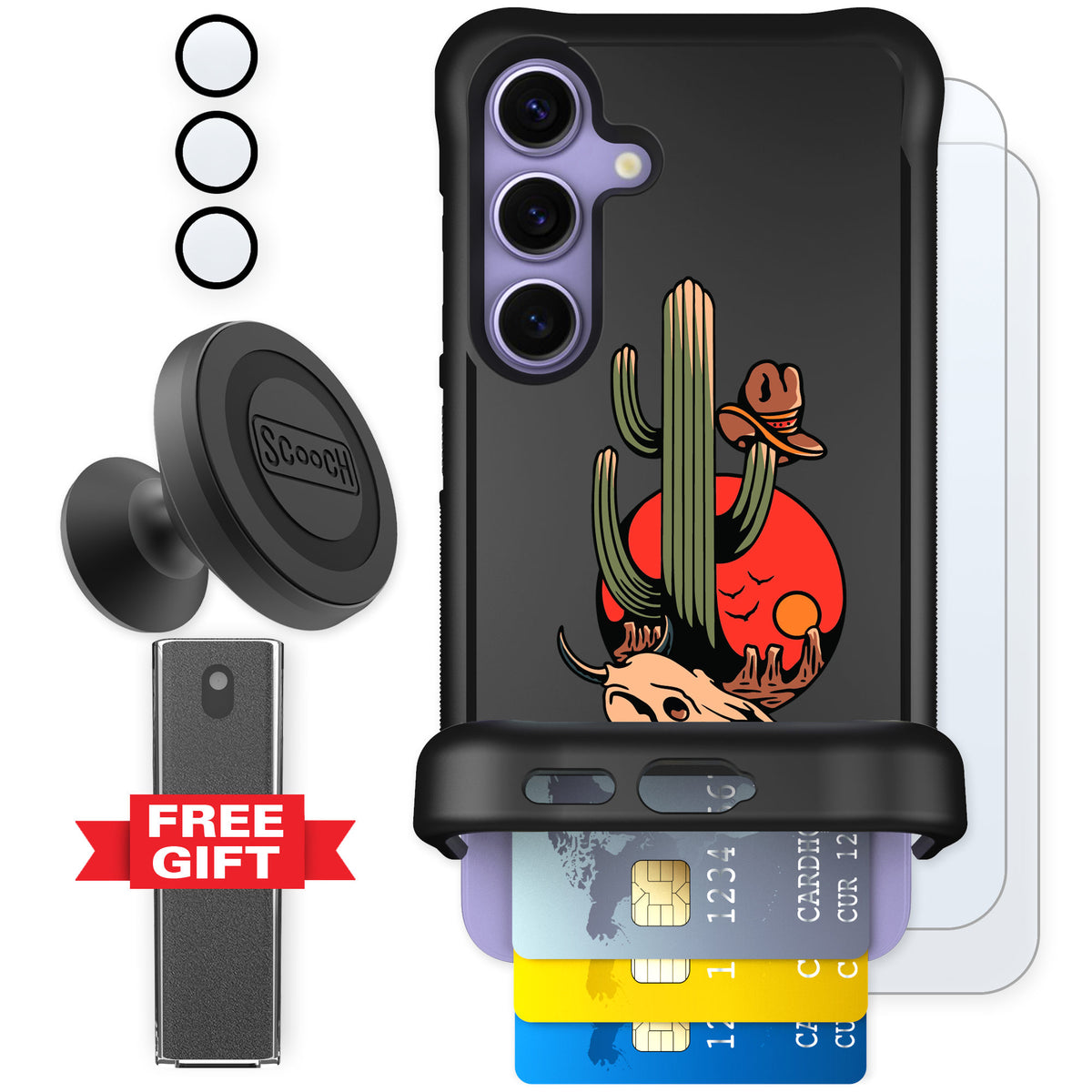 Scooch Wingmate Cactus Flash for Galaxy S24 — Defender Bundle