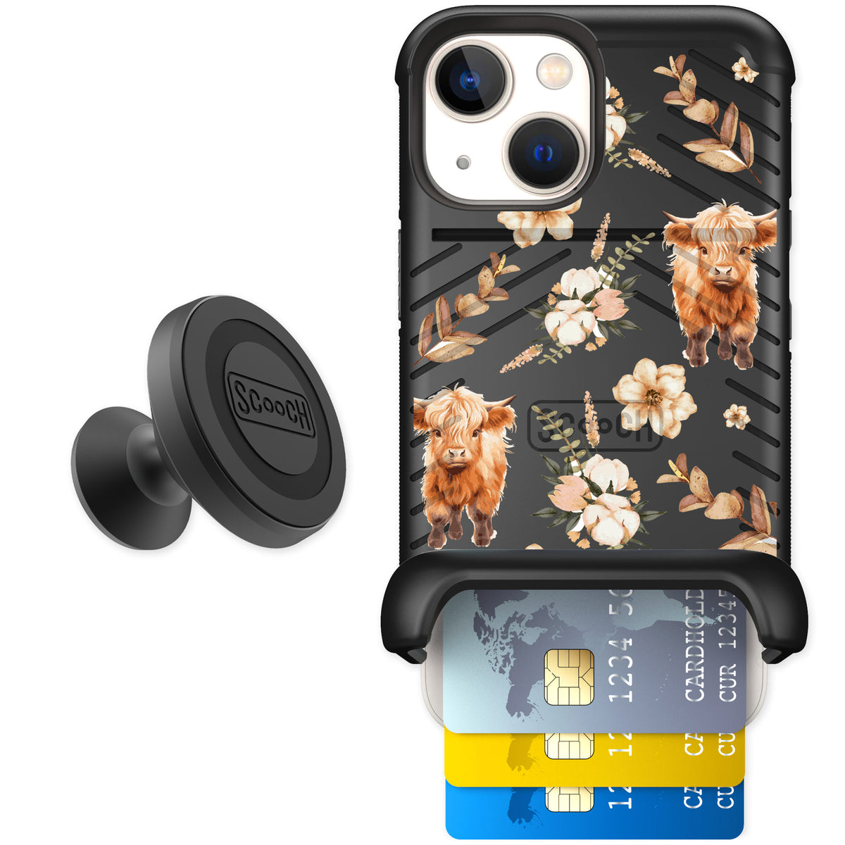 Scooch Wingmate Baby Cow for iPhone 13 mini β Starter Bundle