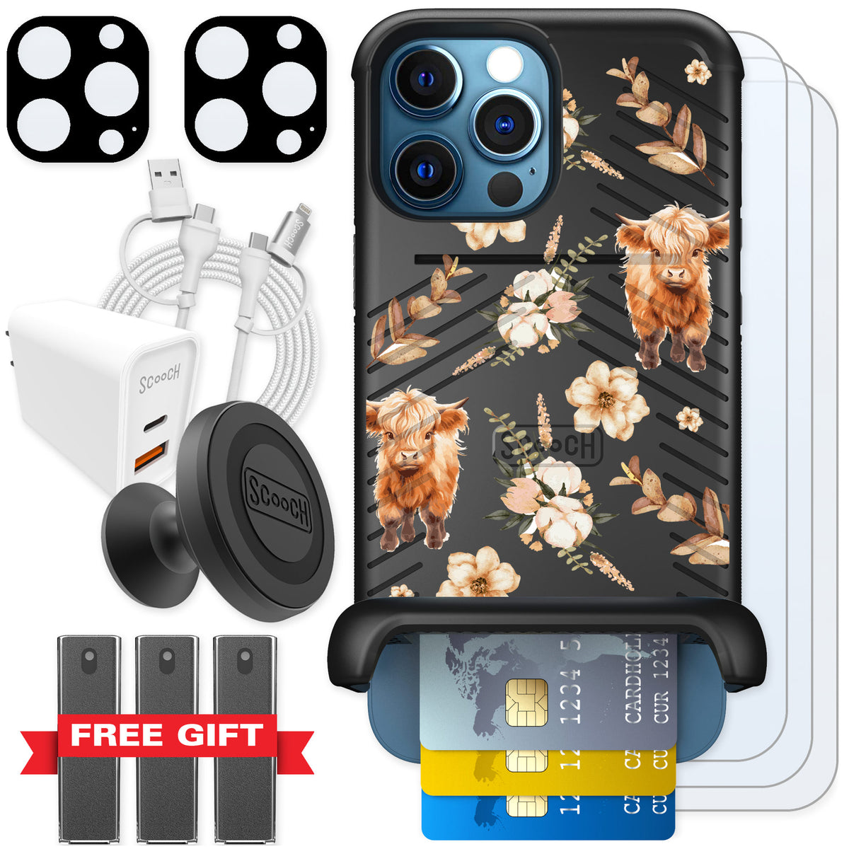 Scooch Wingmate Baby Cow for iPhone 12 Pro Max β Ultimate Bundle