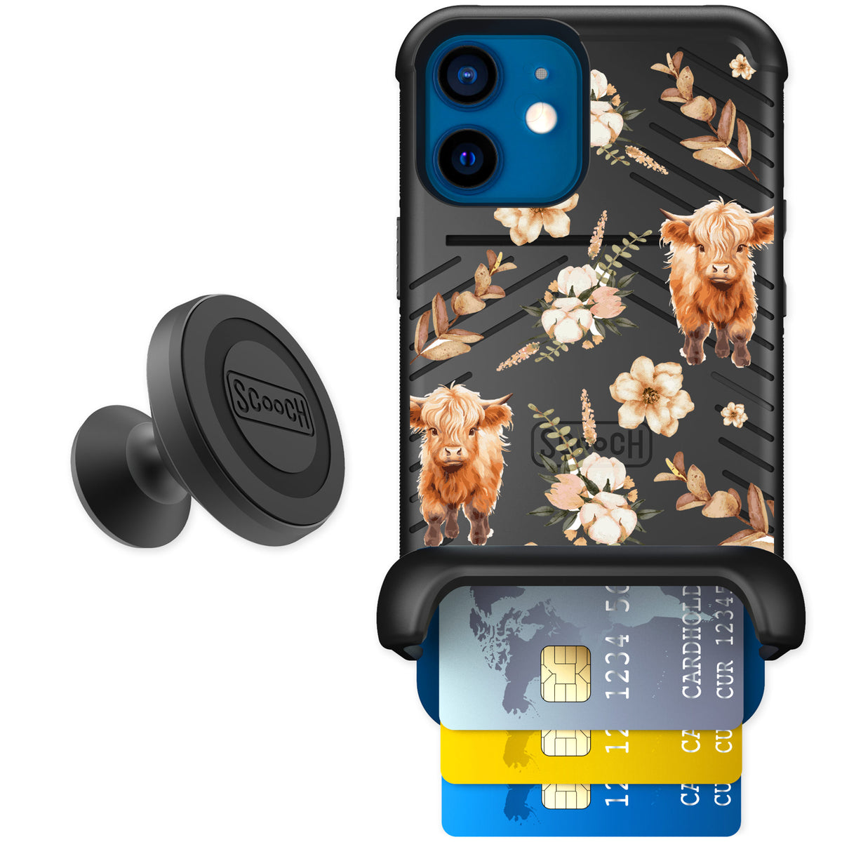 Scooch Wingmate Baby Cow for iPhone 12 mini β Starter Bundle