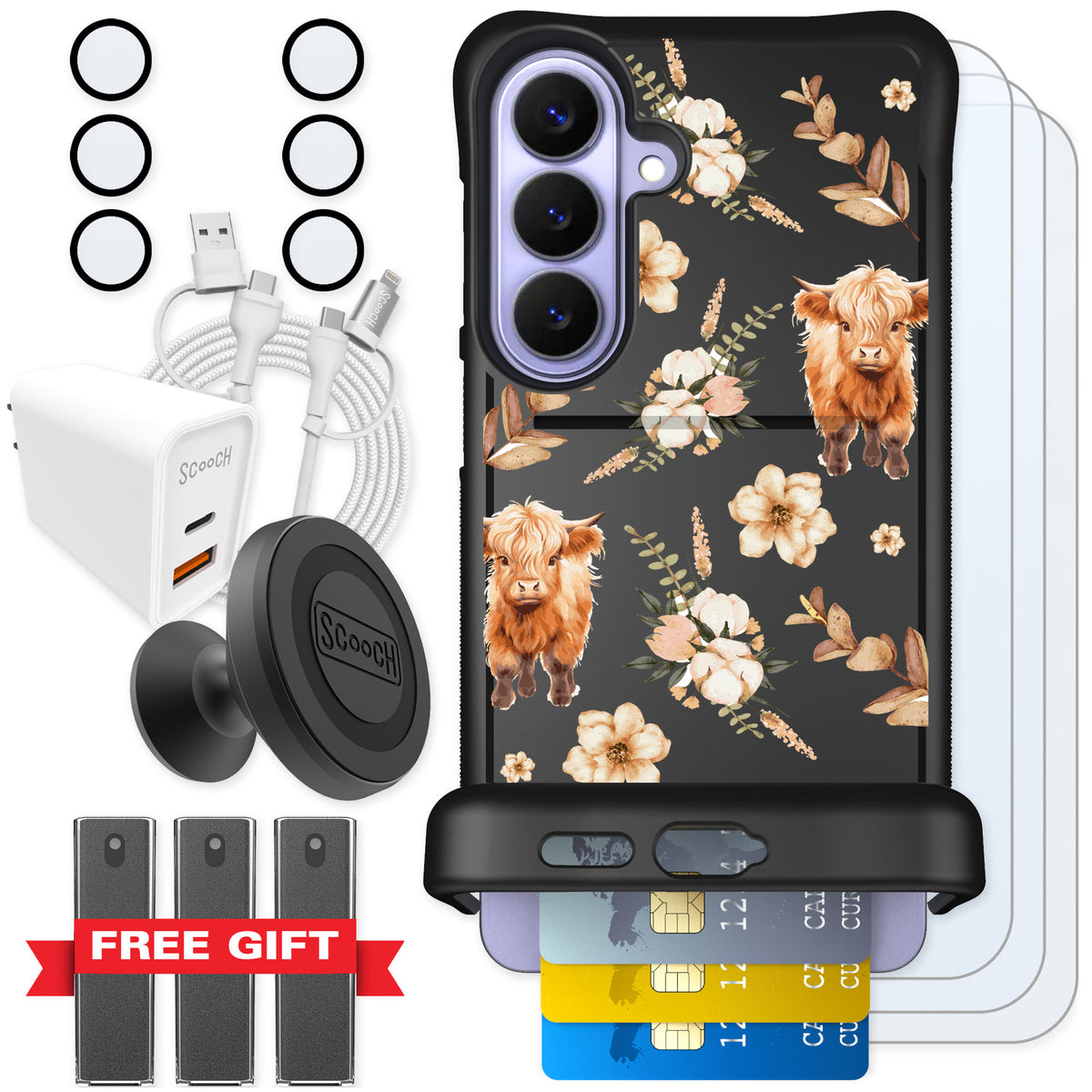 Scooch Wingmate Baby Cow for Galaxy S26+ β Ultimate Bundle
