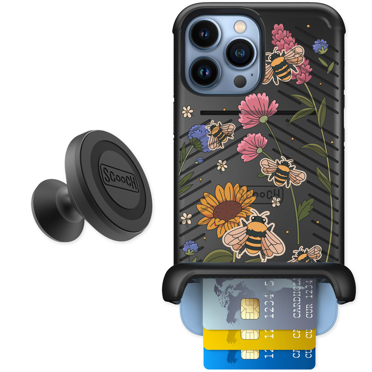 Scooch Wingmate Bee Happy for iPhone 13 Pro Max — Starter Bundle