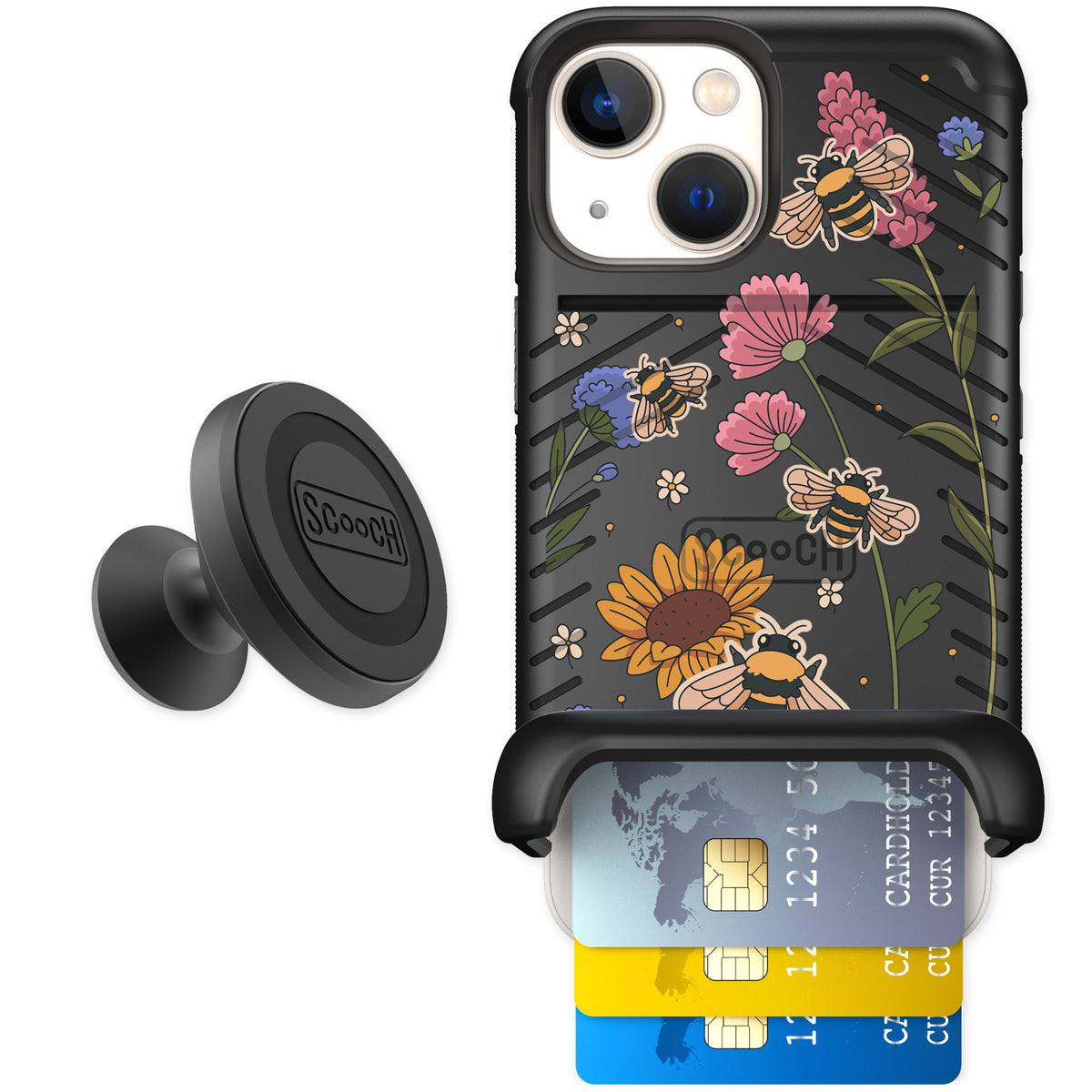 Scooch Wingmate Bee Happy for iPhone 13 mini — Starter Bundle
