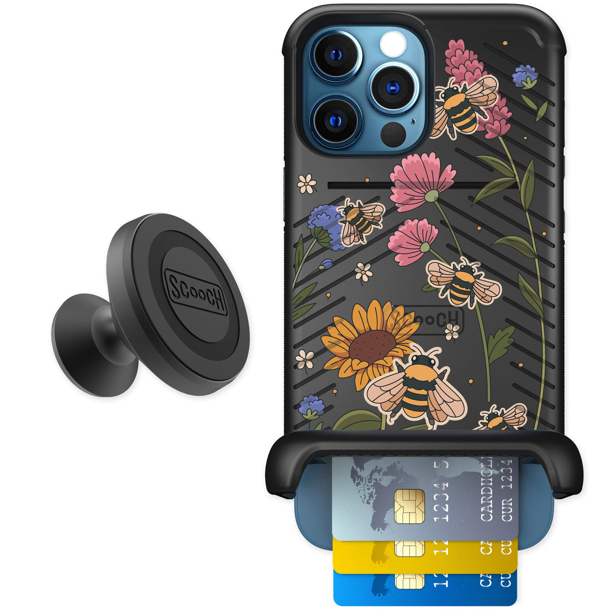 Scooch Wingmate Bee Happy for iPhone 12 Pro — Starter Bundle