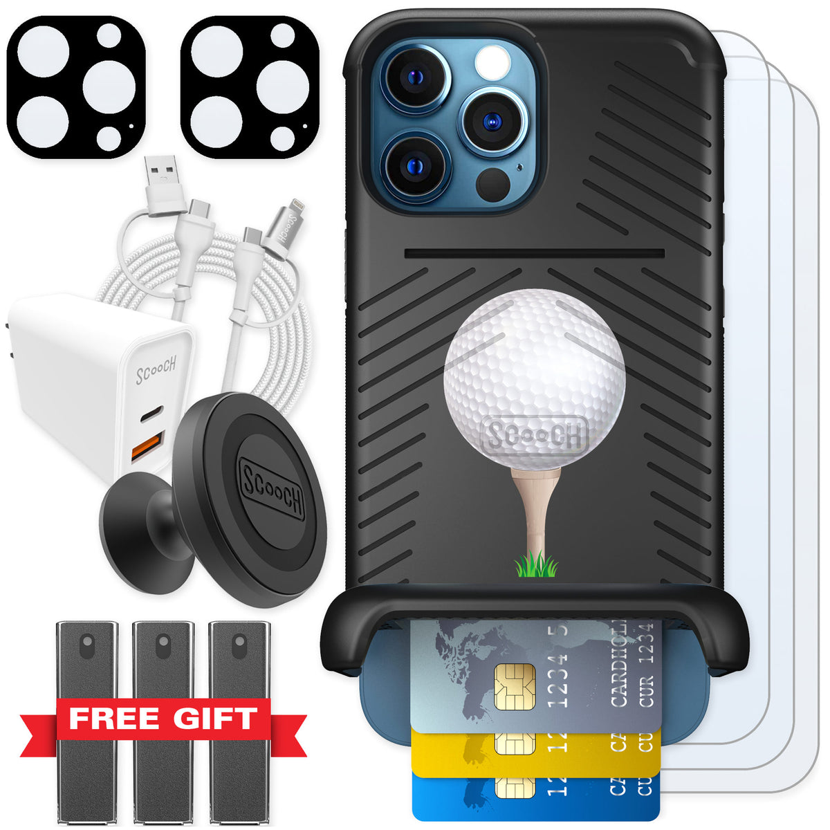 Scooch Wingmate Tee Time for iPhone 12 Pro β Ultimate Bundle