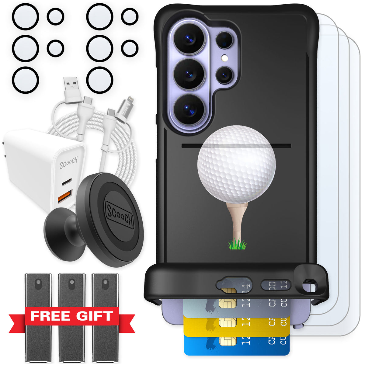 Scooch Wingmate Tee Time for Galaxy S26 Ultra β Ultimate Bundle