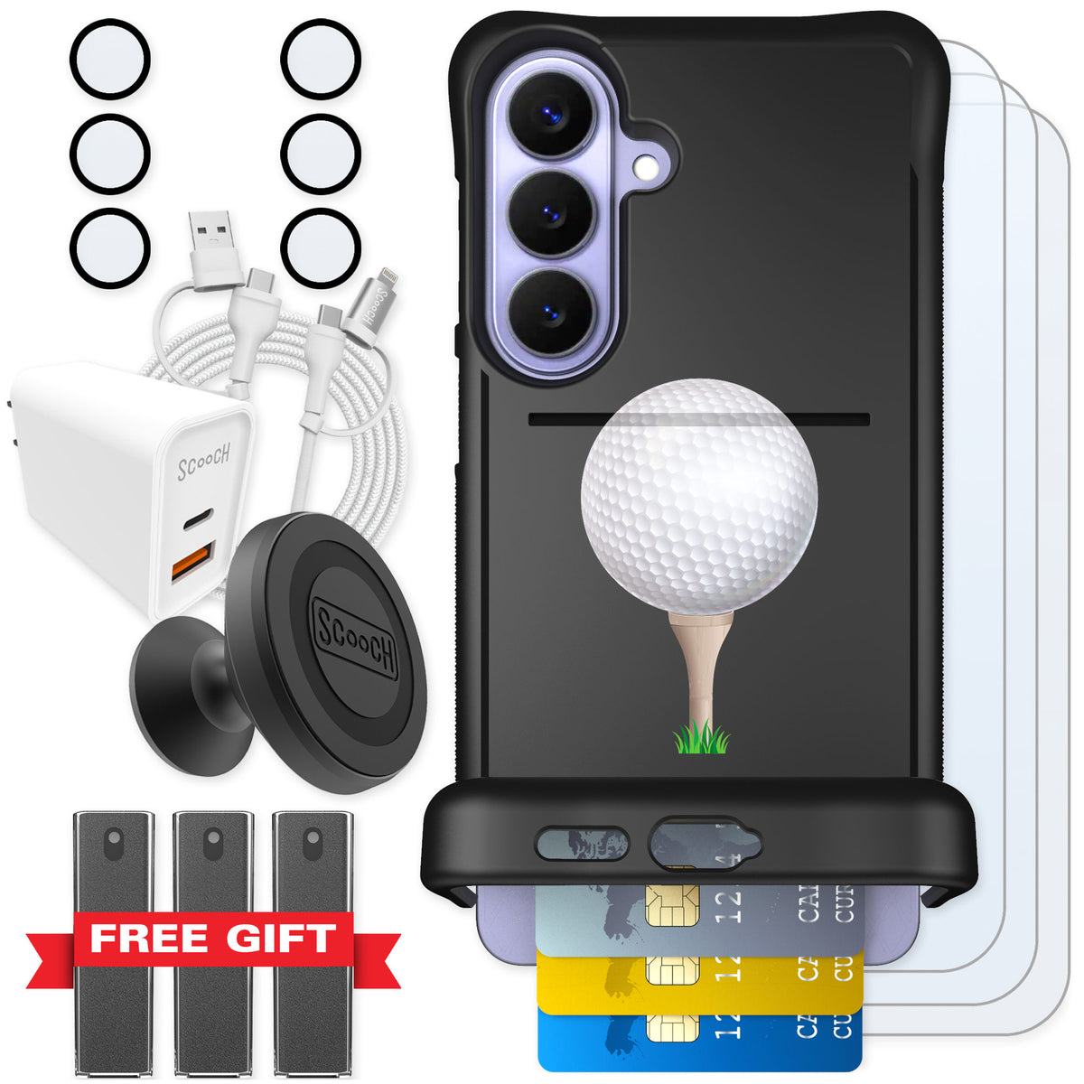 Scooch Wingmate Tee Time for Galaxy S26+ β Ultimate Bundle