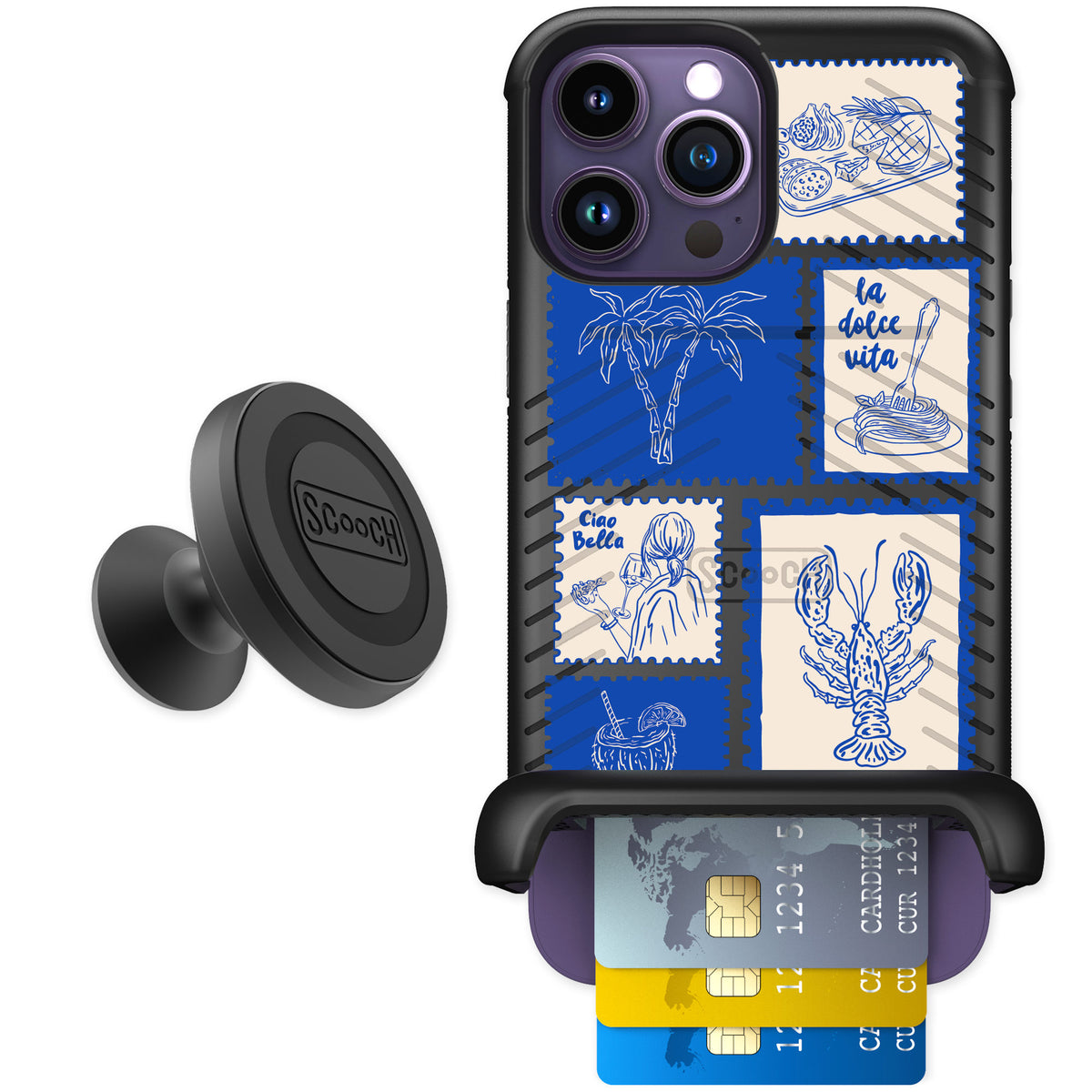 Scooch Wingmate Euro Summer for iPhone 14 Pro Max — Starter Bundle