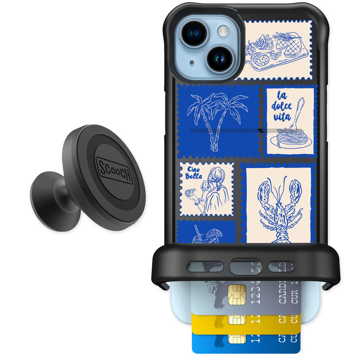 Scooch Wingmate Euro Summer for iPhone 14 Plus — Starter Bundle