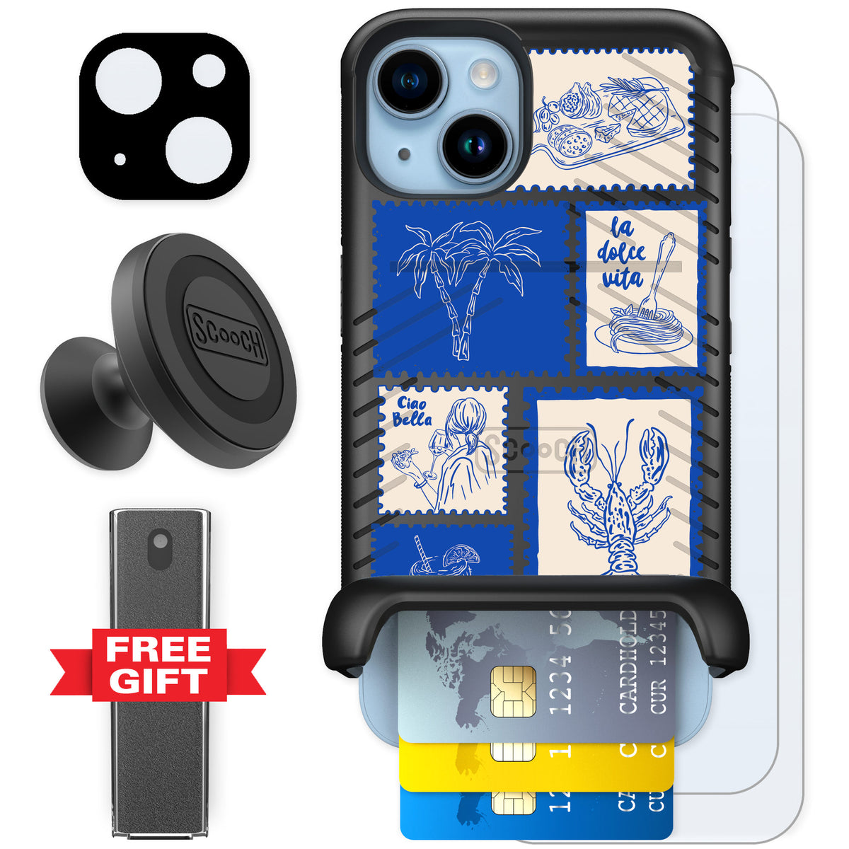 Scooch Wingmate Euro Summer for iPhone 14 — Defender Bundle