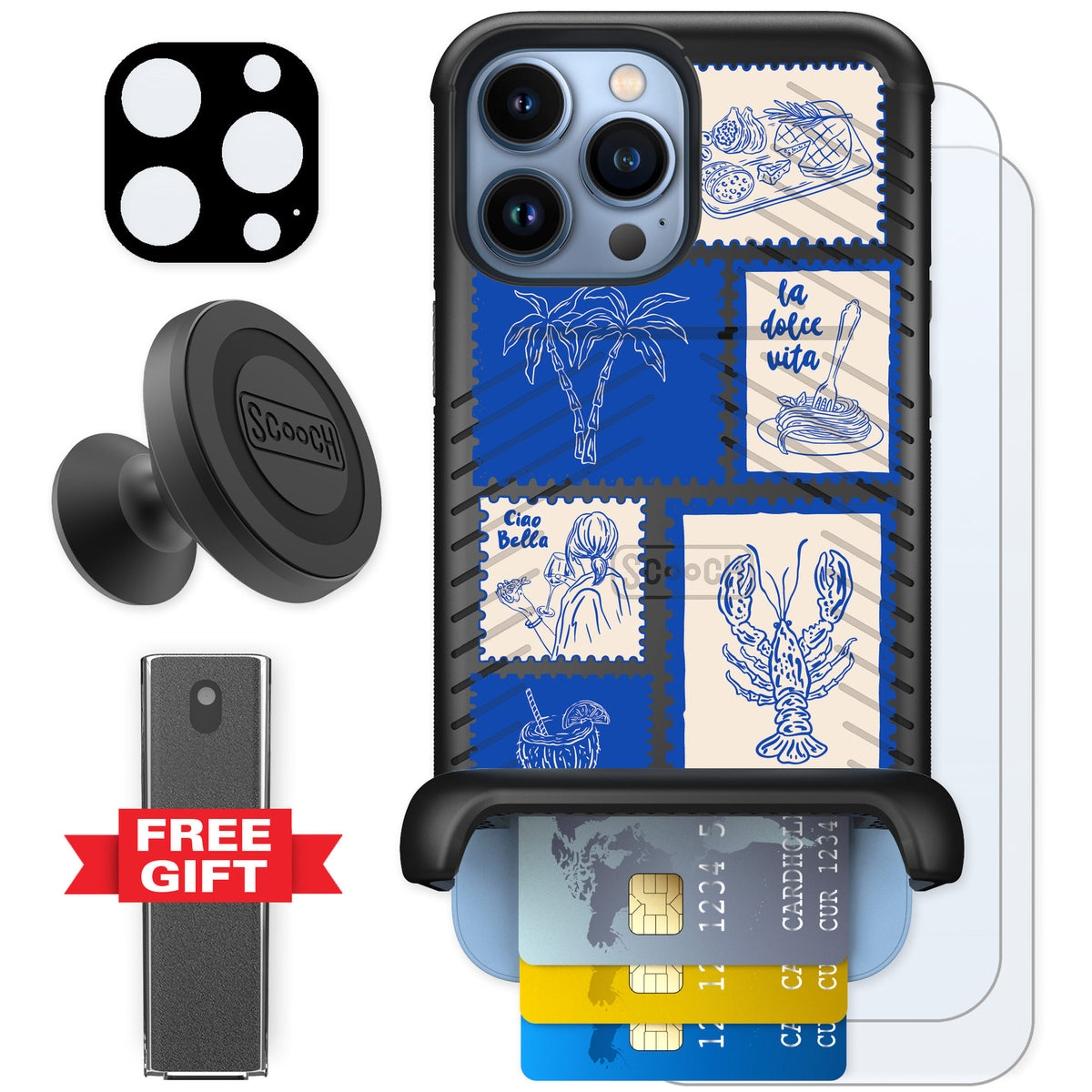 Scooch Wingmate Euro Summer for iPhone 13 Pro Max — Defender Bundle