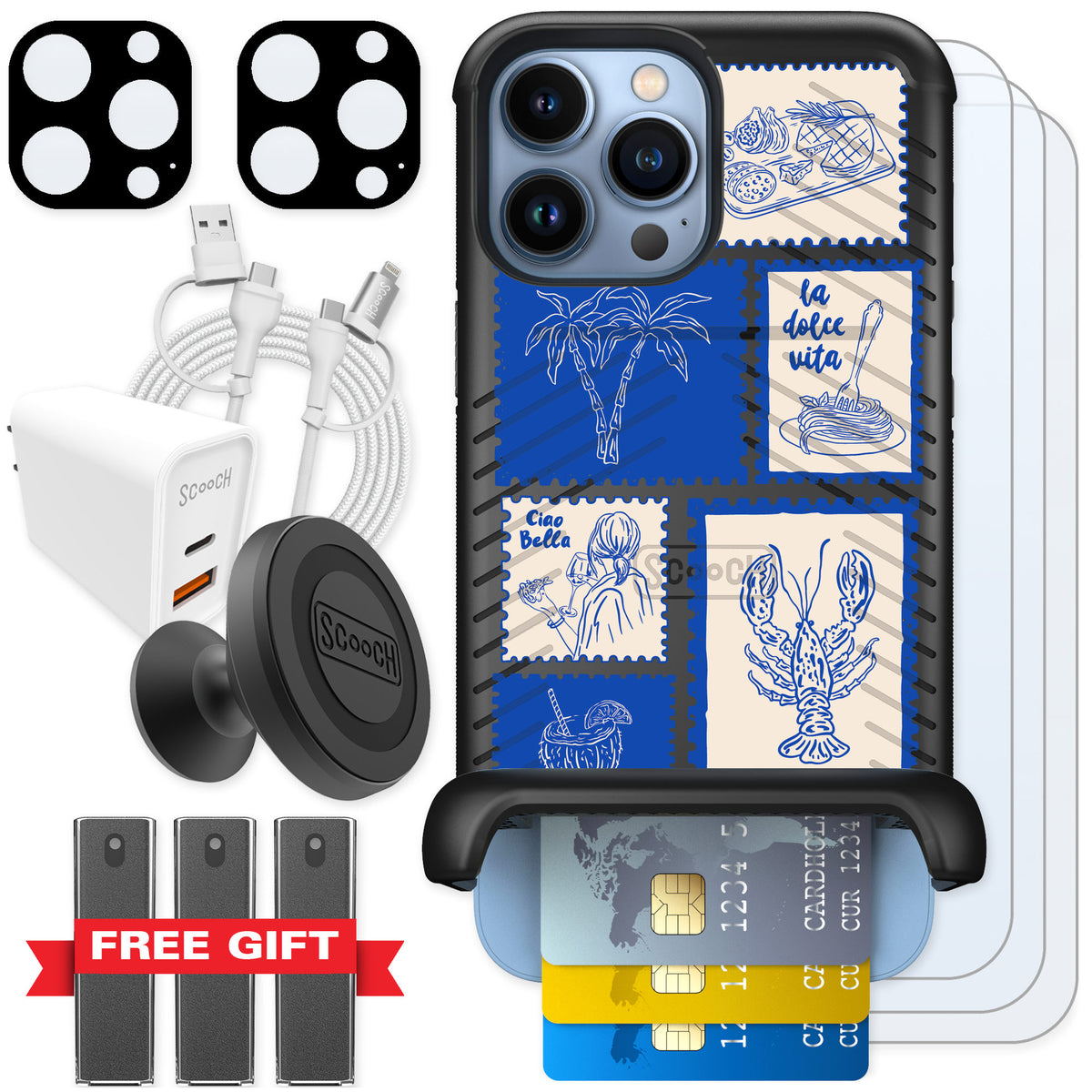 Scooch Wingmate Euro Summer for iPhone 13 Pro Max — Ultimate Bundle