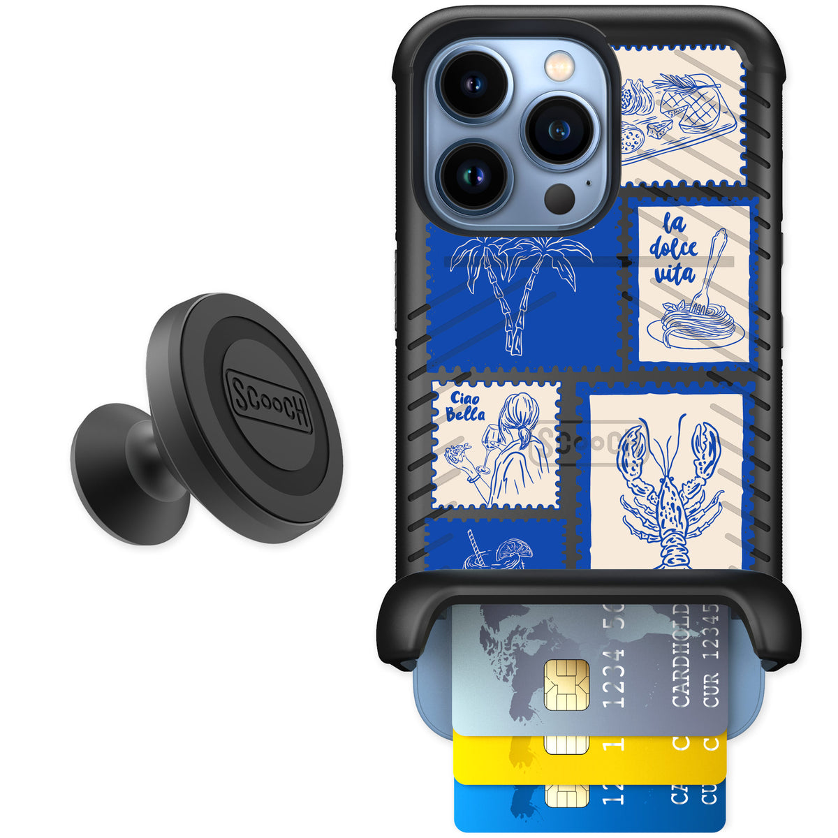 Scooch Wingmate Euro Summer for iPhone 13 Pro — Starter Bundle