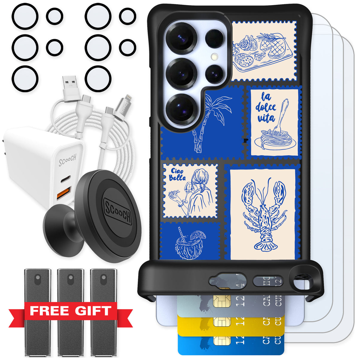 Scooch Wingmate Euro Summer for Galaxy S25 Ultra — Ultimate Bundle