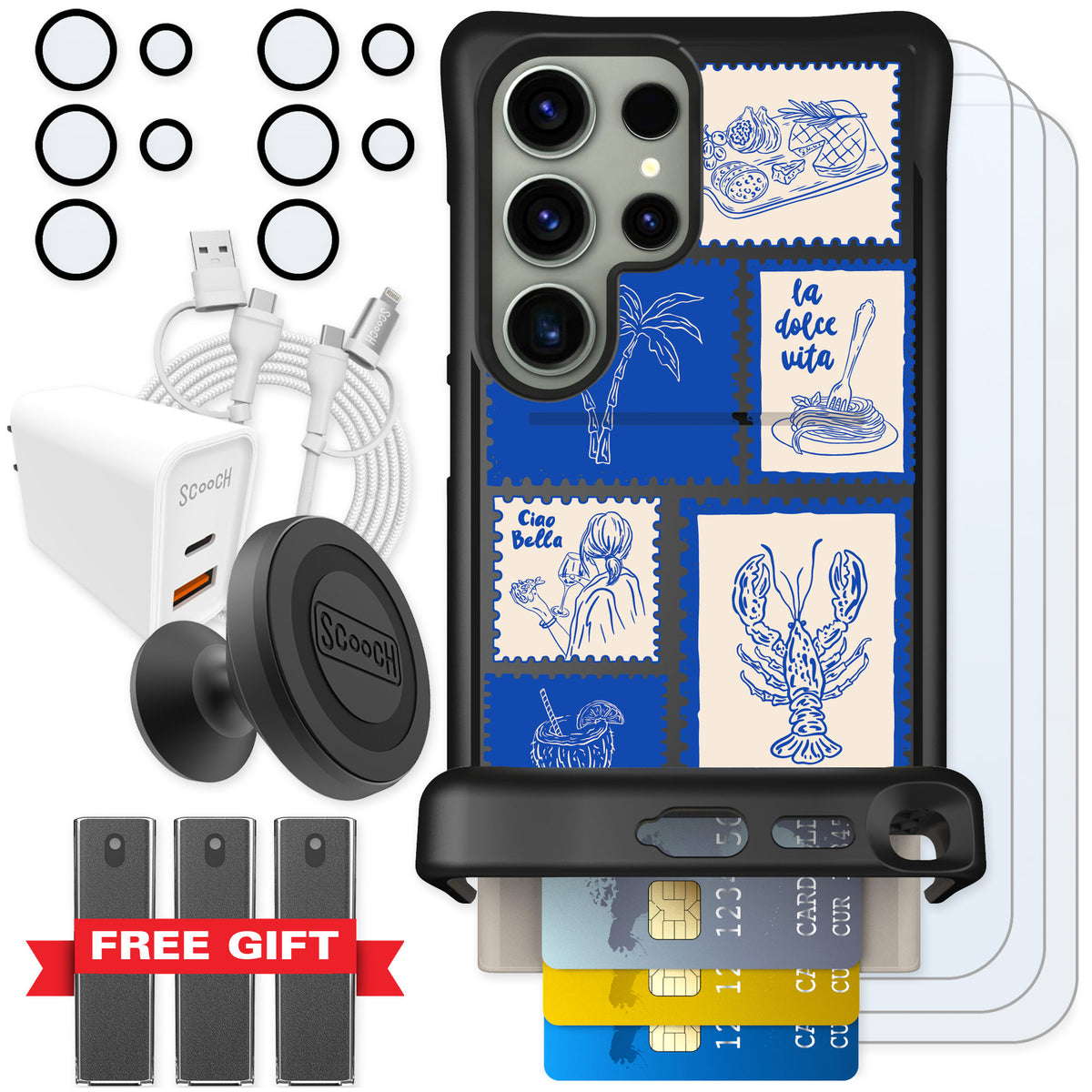Scooch Wingmate Euro Summer for Galaxy S24 Ultra — Ultimate Bundle