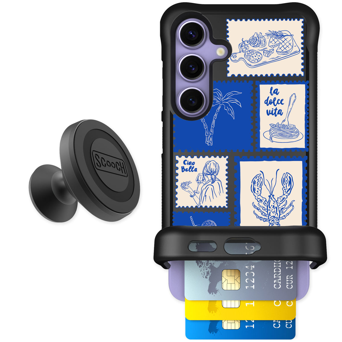 Scooch Wingmate Euro Summer for Galaxy S24 — Starter Bundle