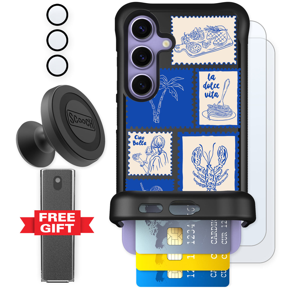 Scooch Wingmate Euro Summer for Galaxy S24 — Defender Bundle
