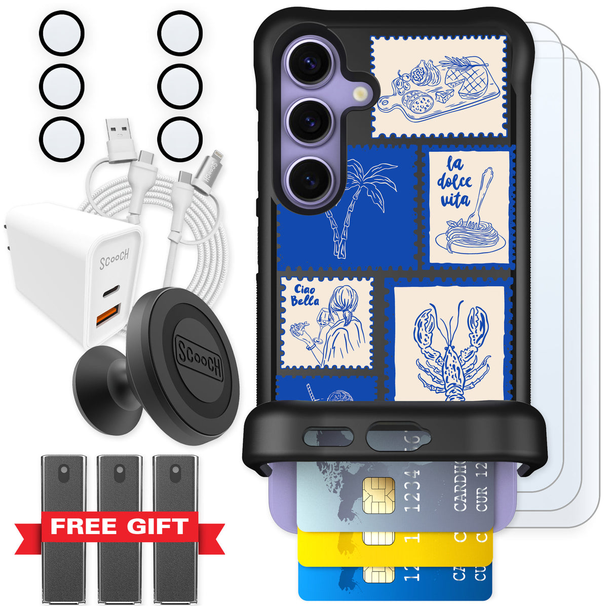 Scooch Wingmate Euro Summer for Galaxy S24 — Ultimate Bundle