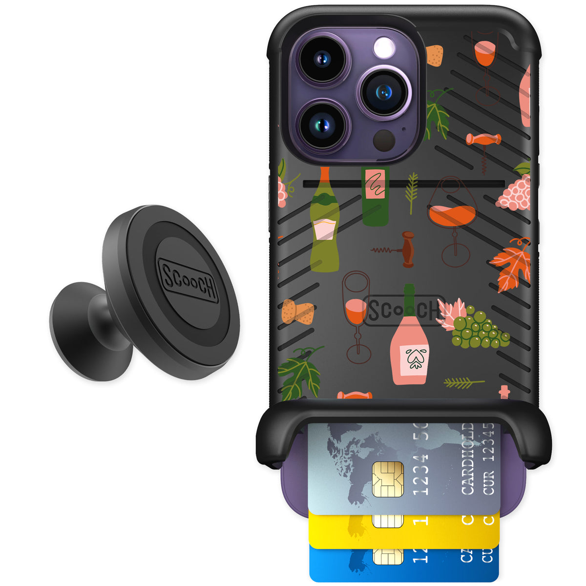 Scooch Wingmate Vino Vibes for iPhone 14 Pro — Starter Bundle