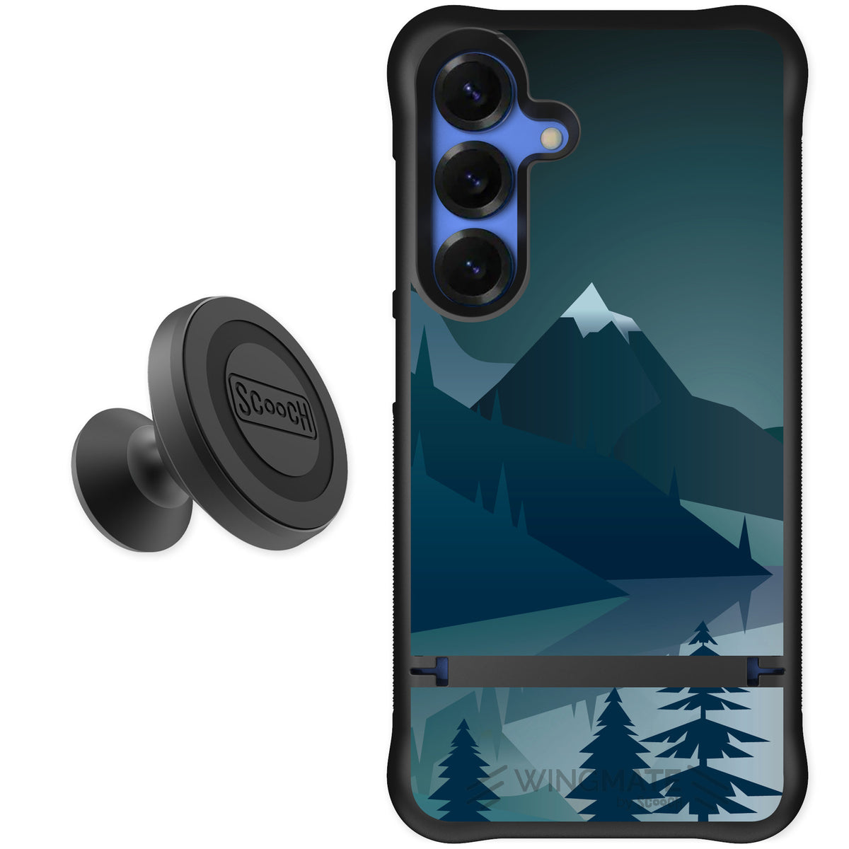 Scooch Wingmate Midnight Ridge for Galaxy S25 — Starter Bundle