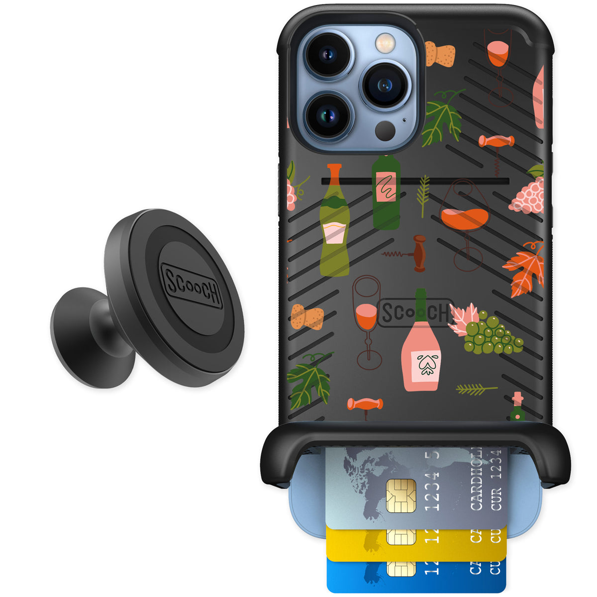 Scooch Wingmate Vino Vibes for iPhone 13 Pro Max — Starter Bundle