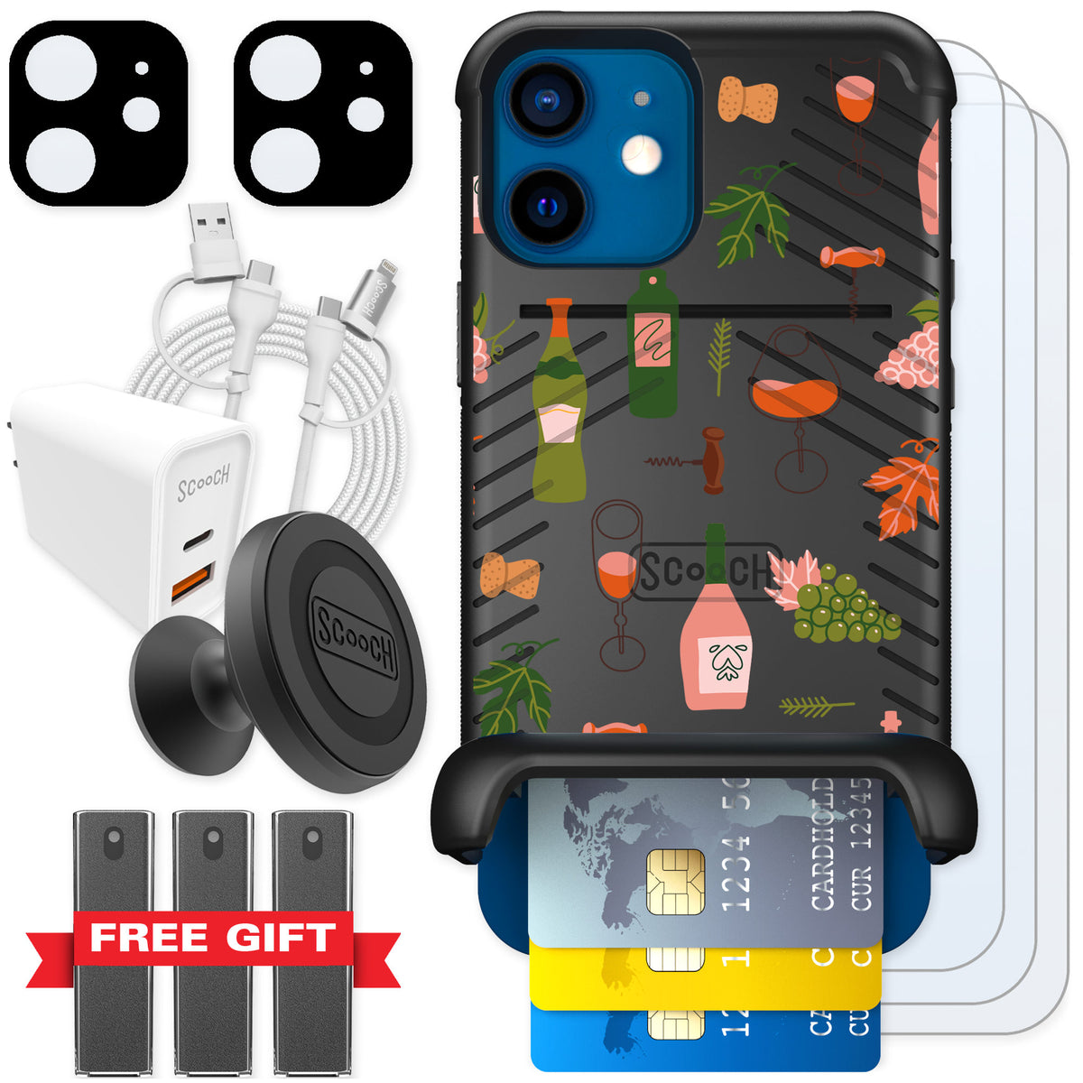 Scooch Wingmate Vino Vibes for iPhone 12 — Ultimate Bundle