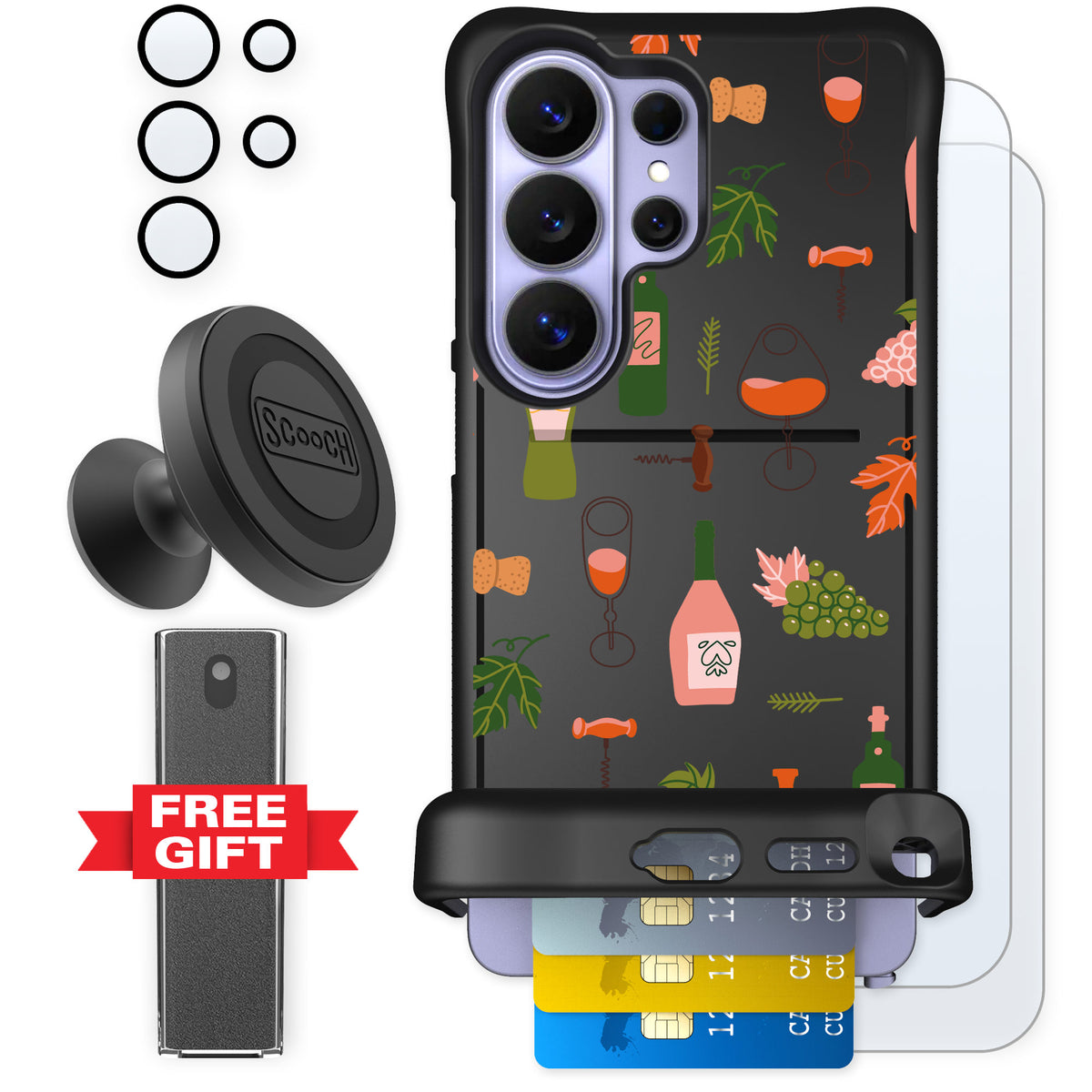 Scooch Wingmate Vino Vibes for Galaxy S26 Ultra — Defender Bundle