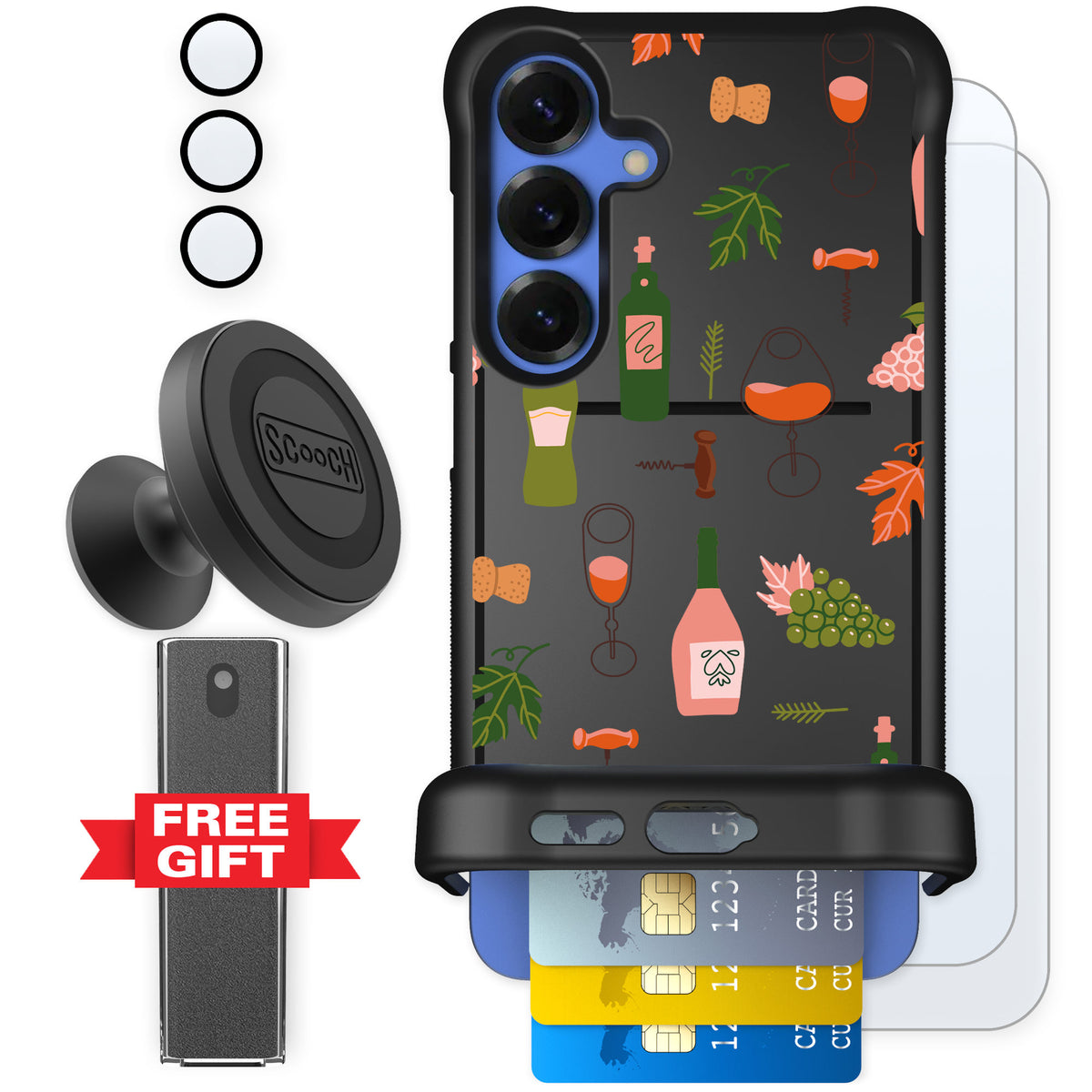 Scooch Wingmate Vino Vibes for Galaxy S25+ — Defender Bundle