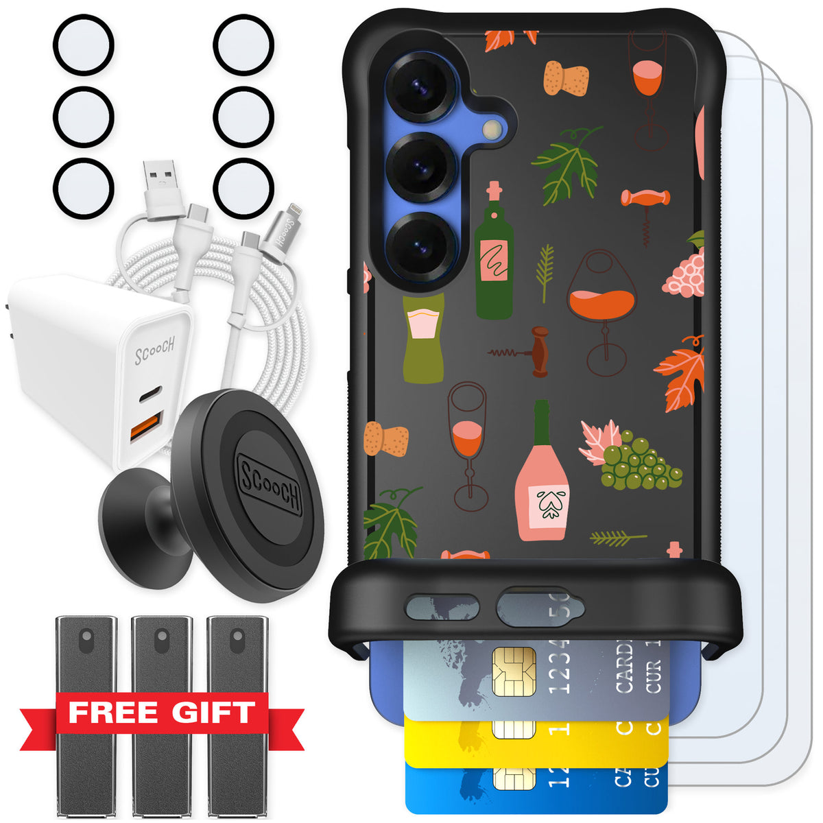 Scooch Wingmate Vino Vibes for Galaxy S25 — Ultimate Bundle