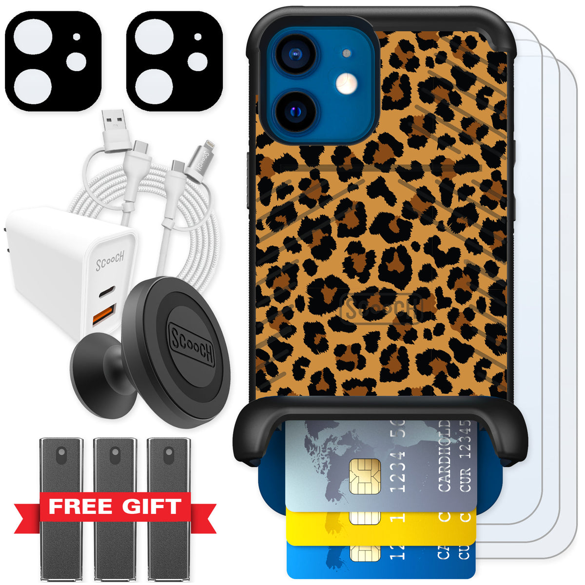Scooch Wingmate Fierce Feline for iPhone 12 — Ultimate Bundle