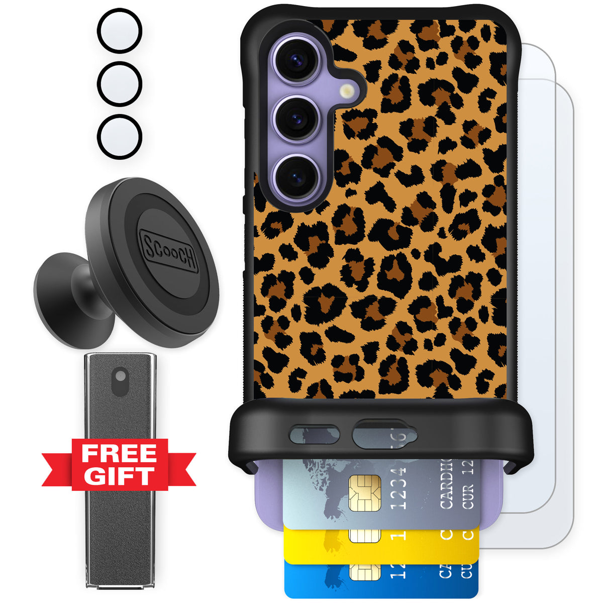 Scooch Wingmate Fierce Feline for Galaxy S24 — Defender Bundle