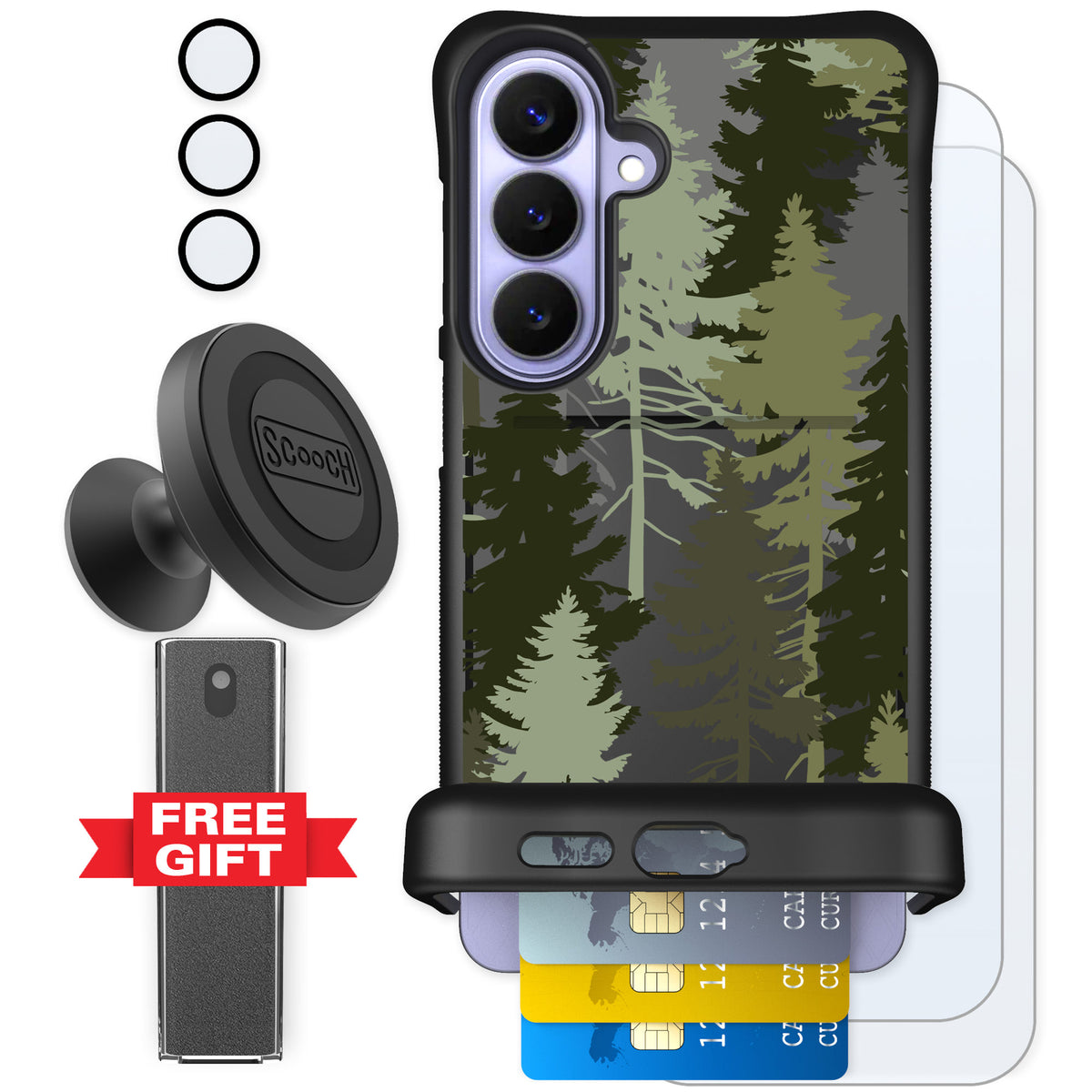 Scooch Wingmate Hidden Pines for Galaxy S26+ — Defender Bundle