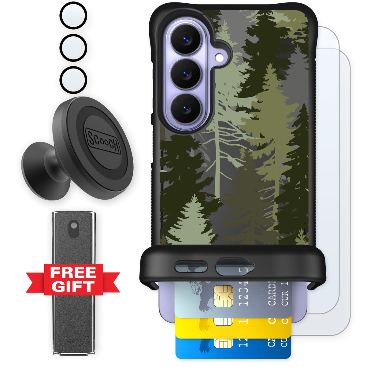 Scooch Wingmate Hidden Pines for Galaxy S26 — Defender Bundle