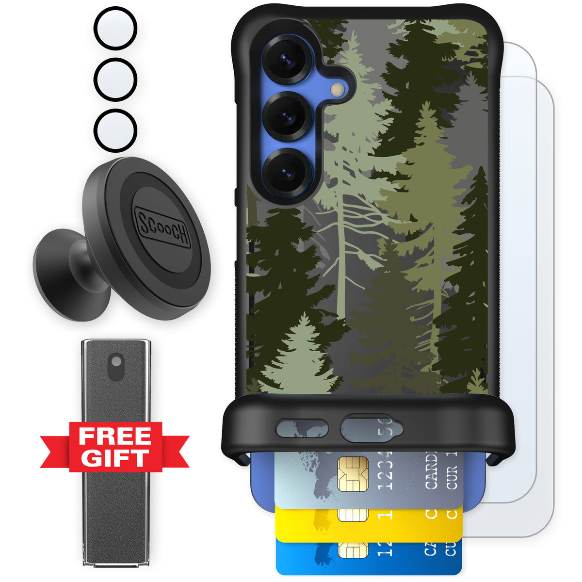 Scooch Wingmate Hidden Pines for Galaxy S25 — Defender Bundle