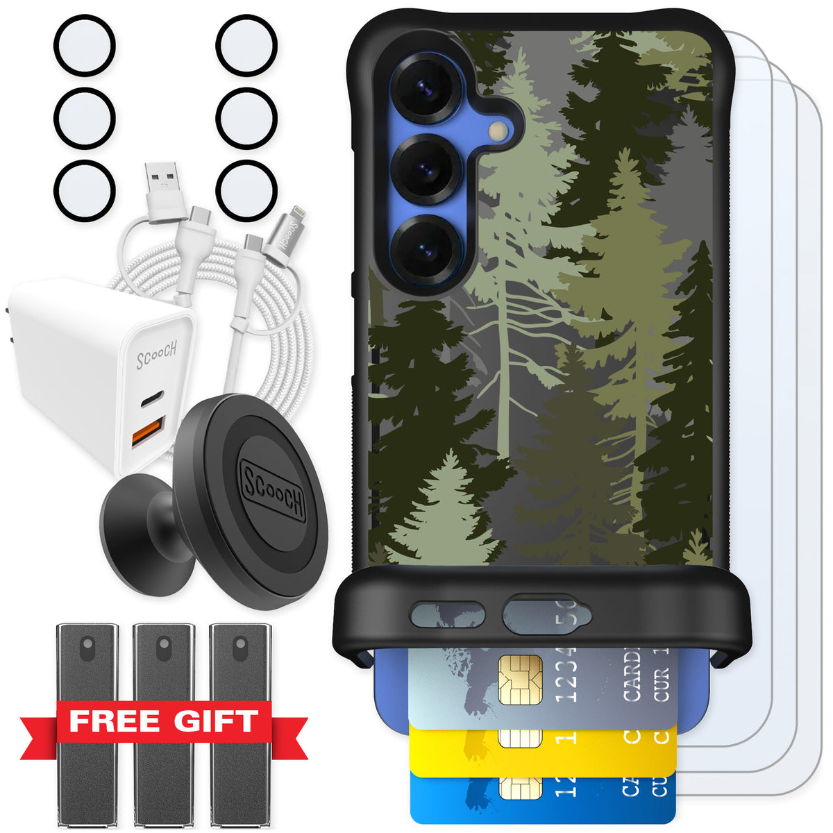 Scooch Wingmate Hidden Pines for Galaxy S25 — Ultimate Bundle
