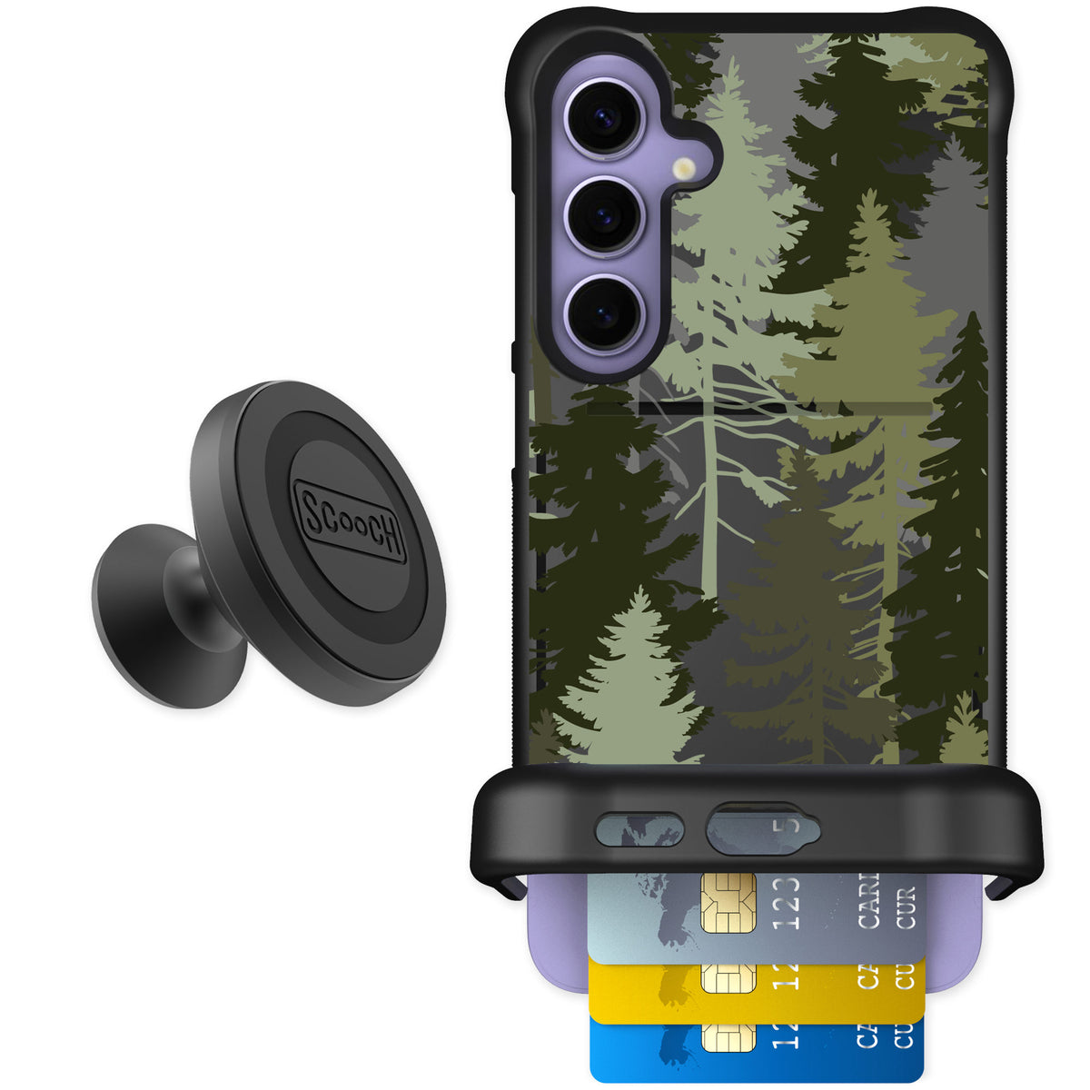 Scooch Wingmate Hidden Pines for Galaxy S24+ — Starter Bundle