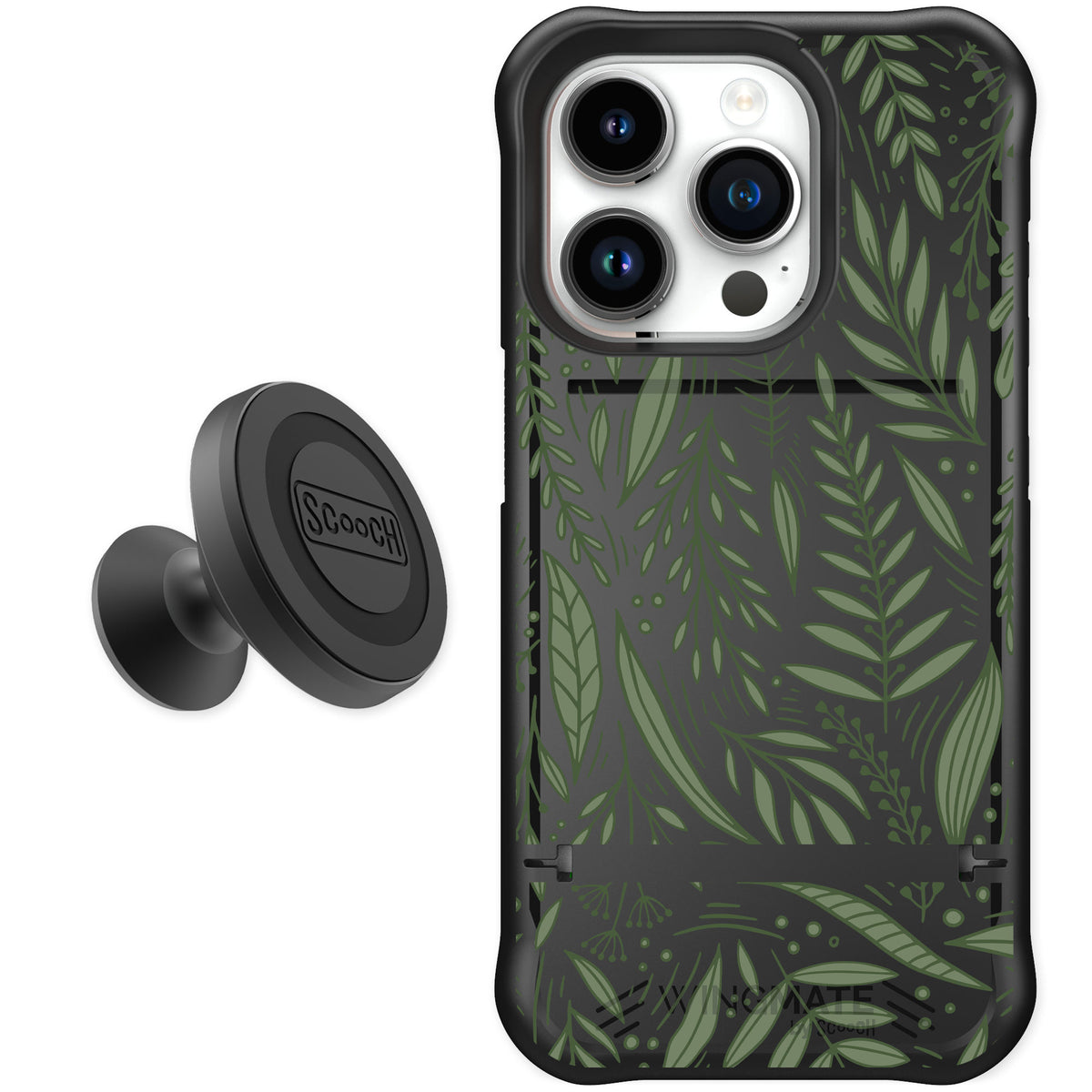 Scooch Wingmate Willow Garden for iPhone 15 Pro — Starter Bundle