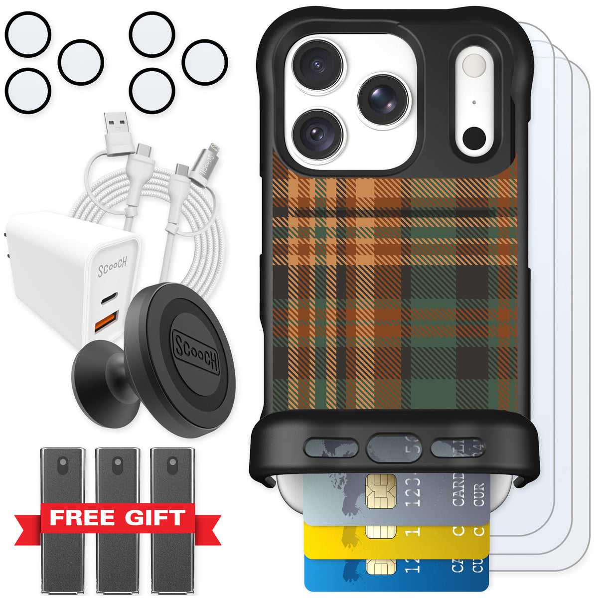 Scooch Wingmate Fall Flannel for iPhone 18 Pro — Ultimate Bundle