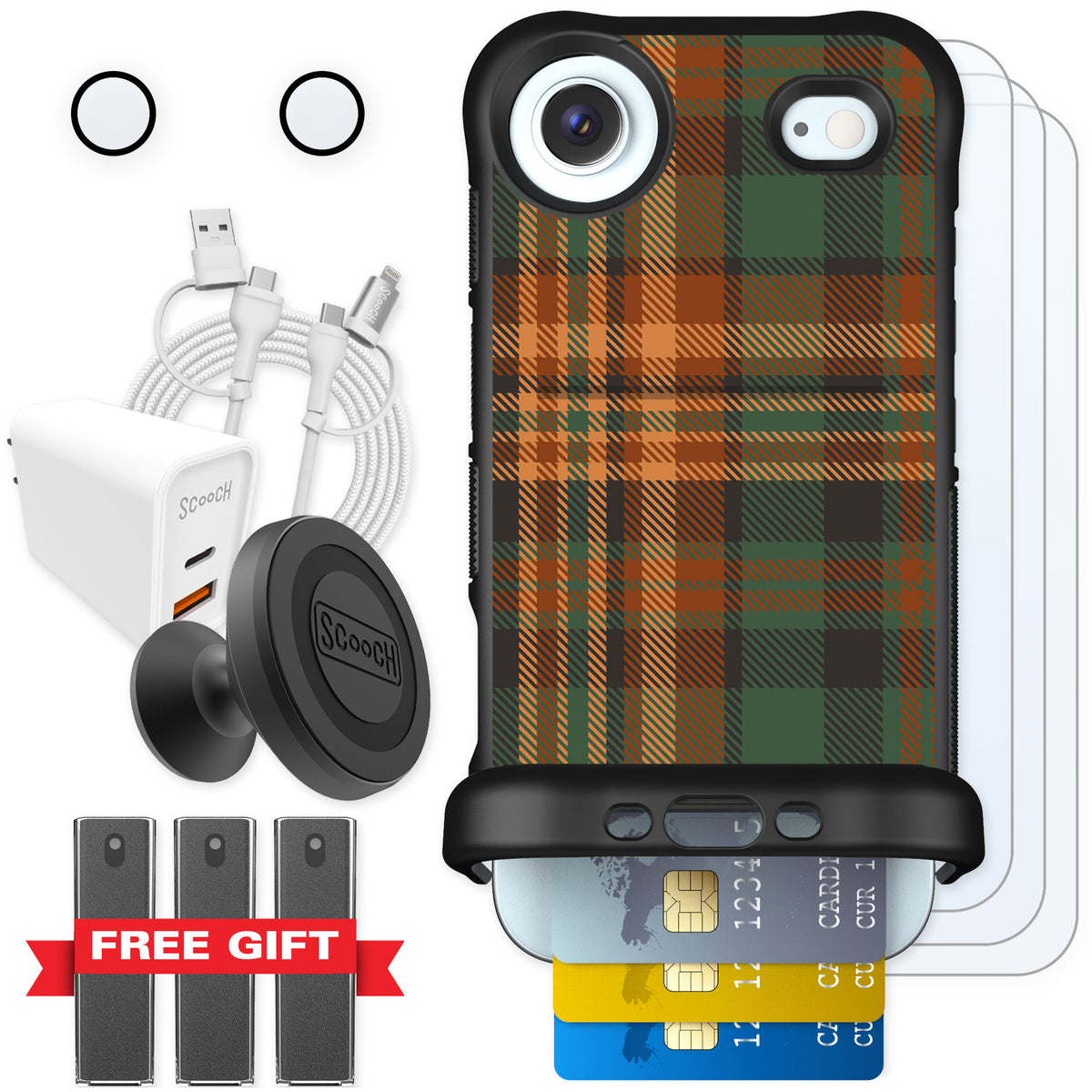 Scooch Wingmate Fall Flannel for iPhone Air — Ultimate Bundle