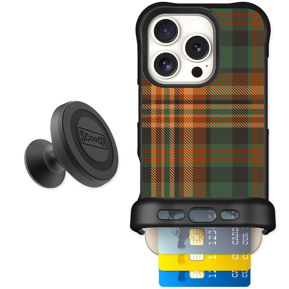 Scooch Wingmate Fall Flannel for iPhone 16 Pro — Starter Bundle