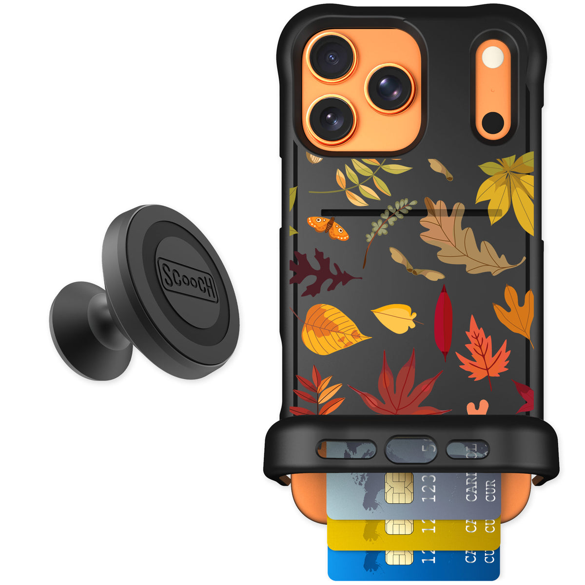Scooch Wingmate Autumn Leaves for iPhone 17 Pro Max — Starter Bundle