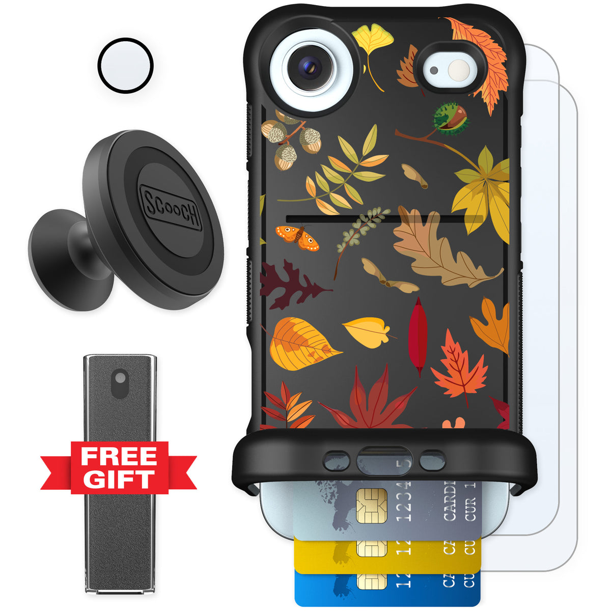 Scooch Wingmate Autumn Leaves for iPhone Air — Defender Bundle