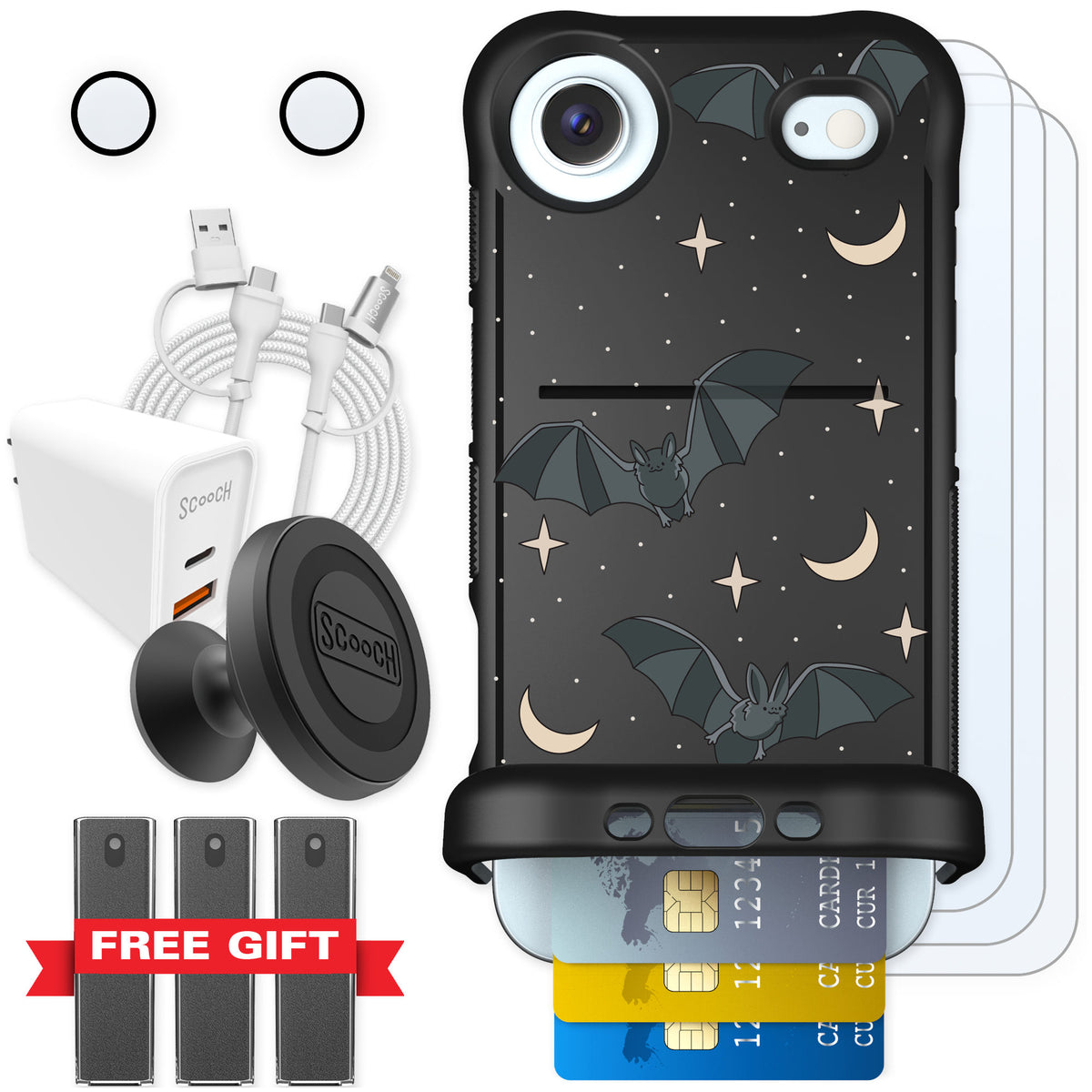 Scooch Wingmate Batty Skies for iPhone Air — Ultimate Bundle