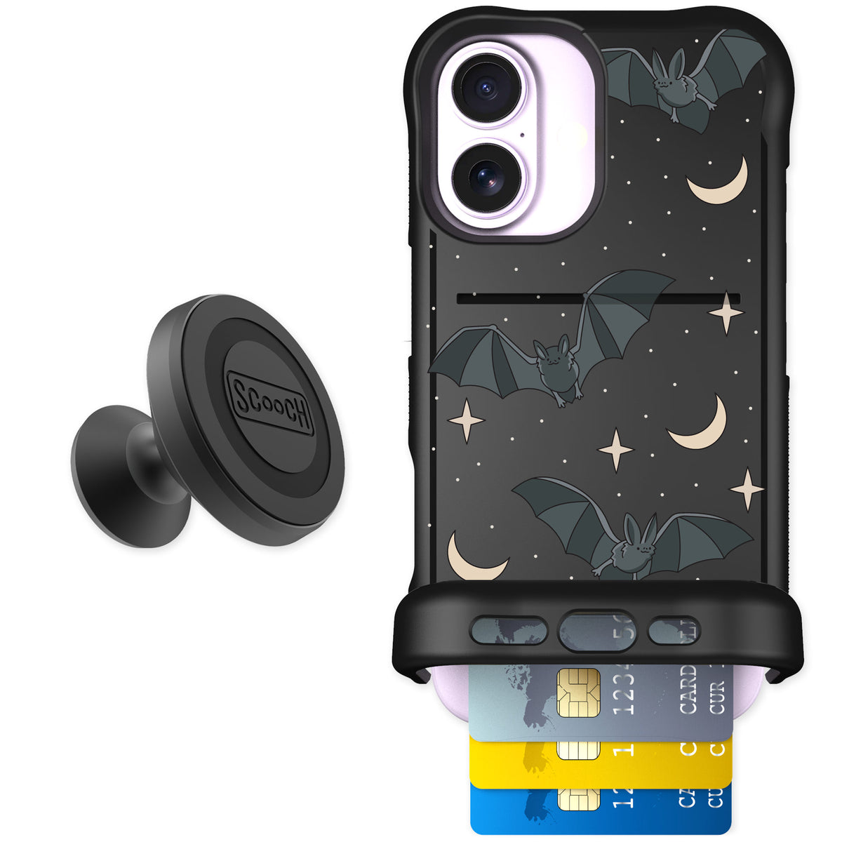 Scooch Wingmate Batty Skies for iPhone 17 — Starter Bundle